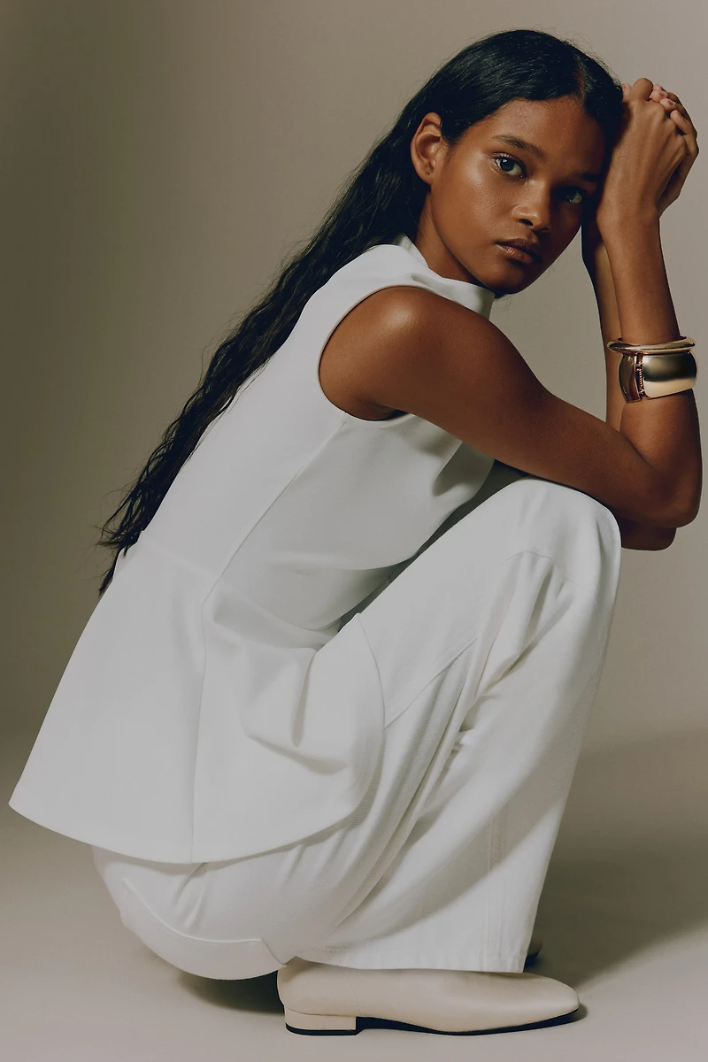 Jean flottant taille haute