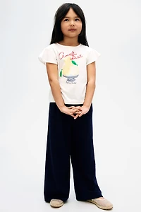 Wide-Leg Jersey Pants