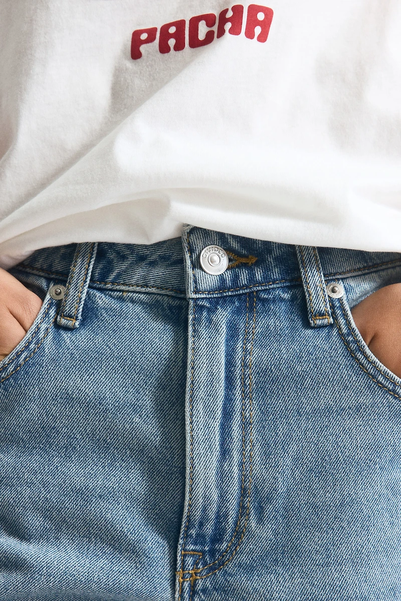 High-Waist Denim Shorts