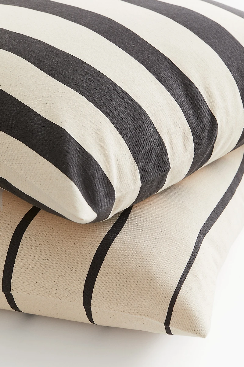 Lot de 2 housses de coussin en coton