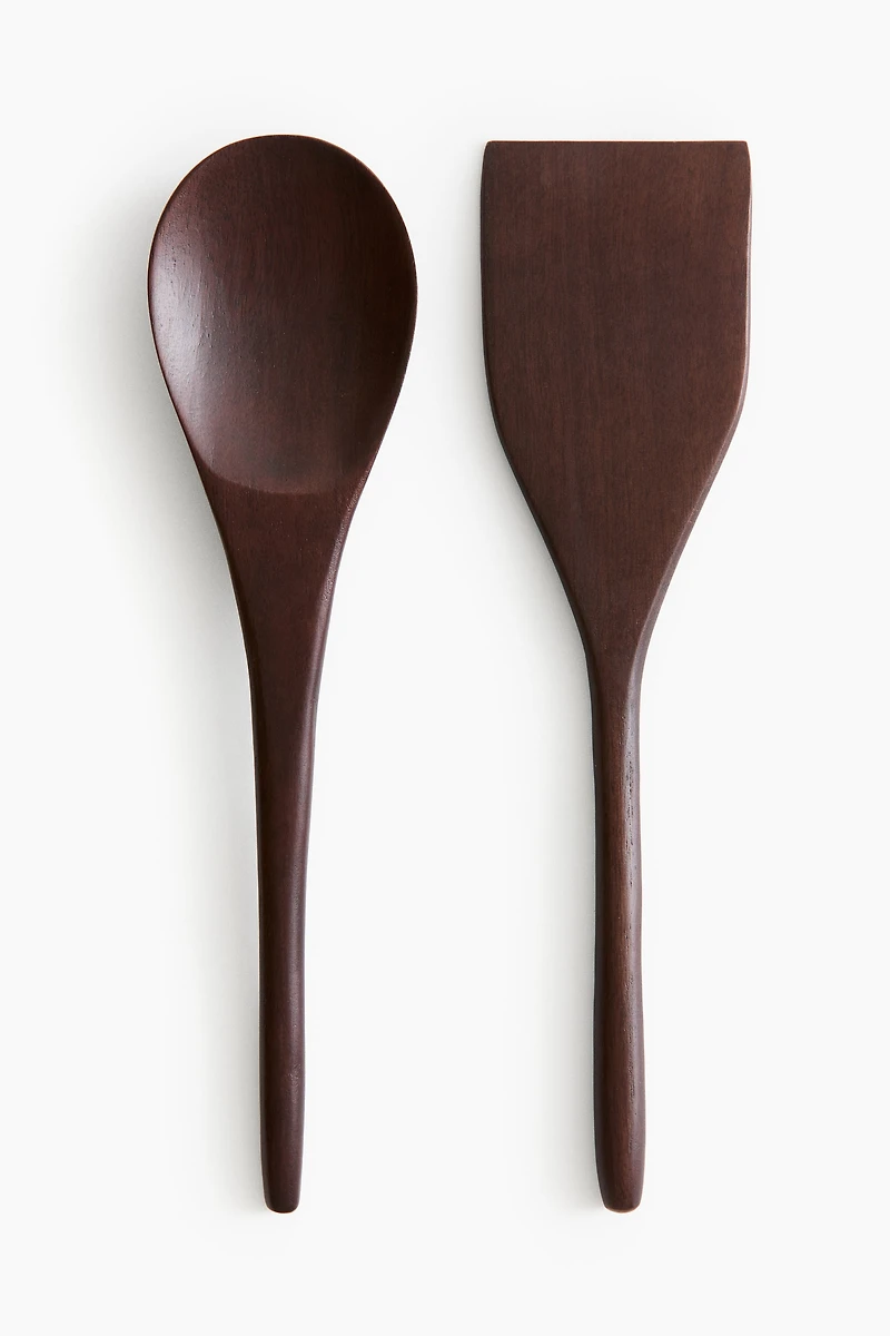 2-Piece Mango Wood Kitchen Utensil Set