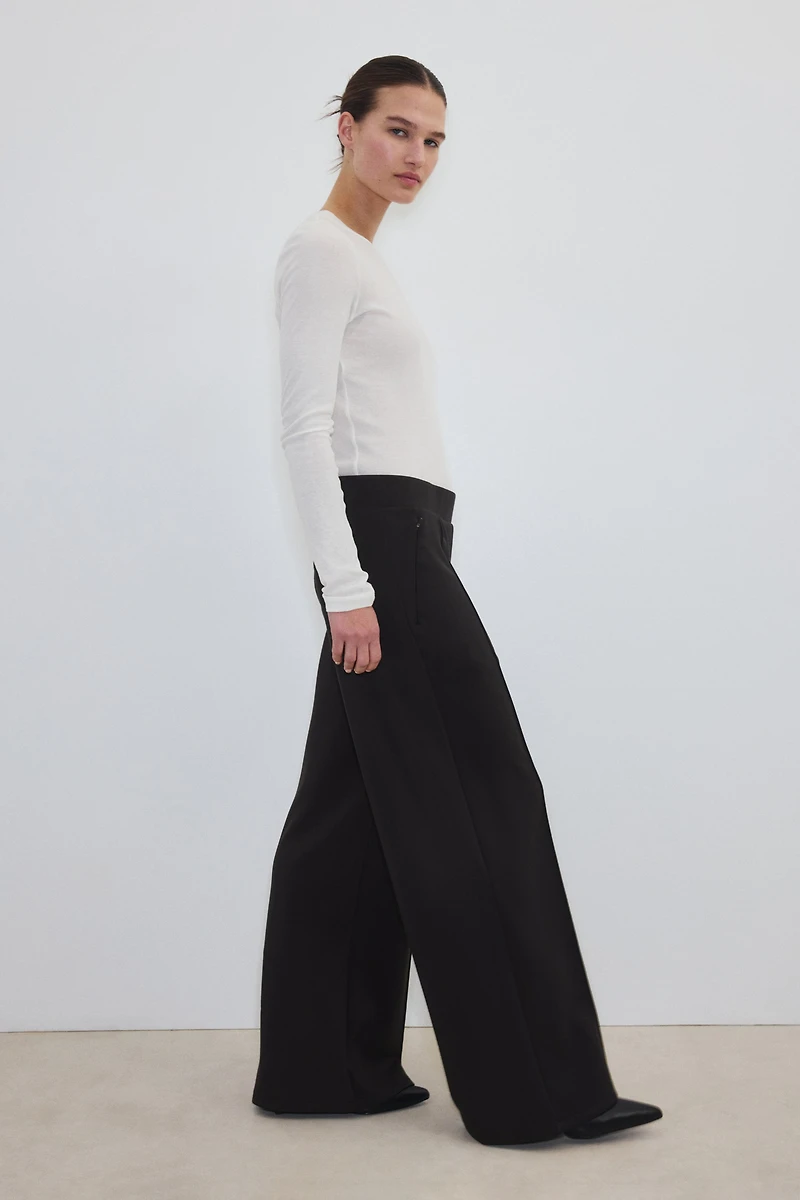 Cooling Relaxed-Fit Wide-Leg Pants