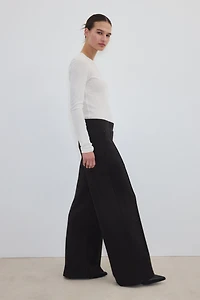 Cooling Relaxed-Fit Wide-Leg Pants