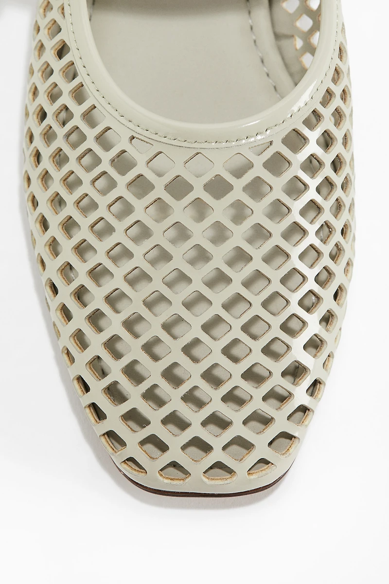 Perforated Mary Jane Ballet Flats
