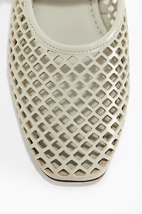 Perforated Mary Jane Ballet Flats