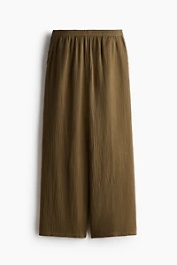 Straight-Leg Muslin Pants