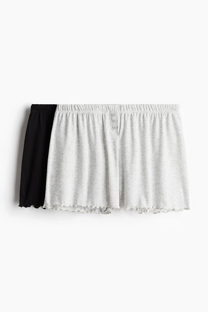 2-Pack Pointelle Pajama Shorts