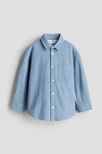 Loose-Fit Textured Cotton Shirt