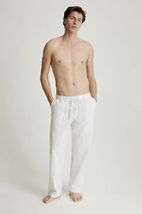 Pantalon coupe décontractée en coton