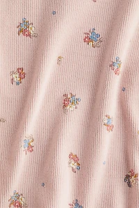 Haut en jersey de coton côtelé