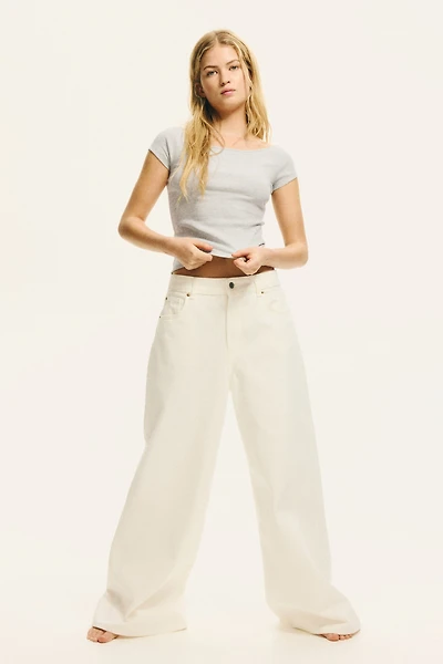 Ribbed Off-the-Shoulder Top