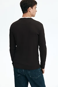 Slim Fit Waffled Jersey Shirt