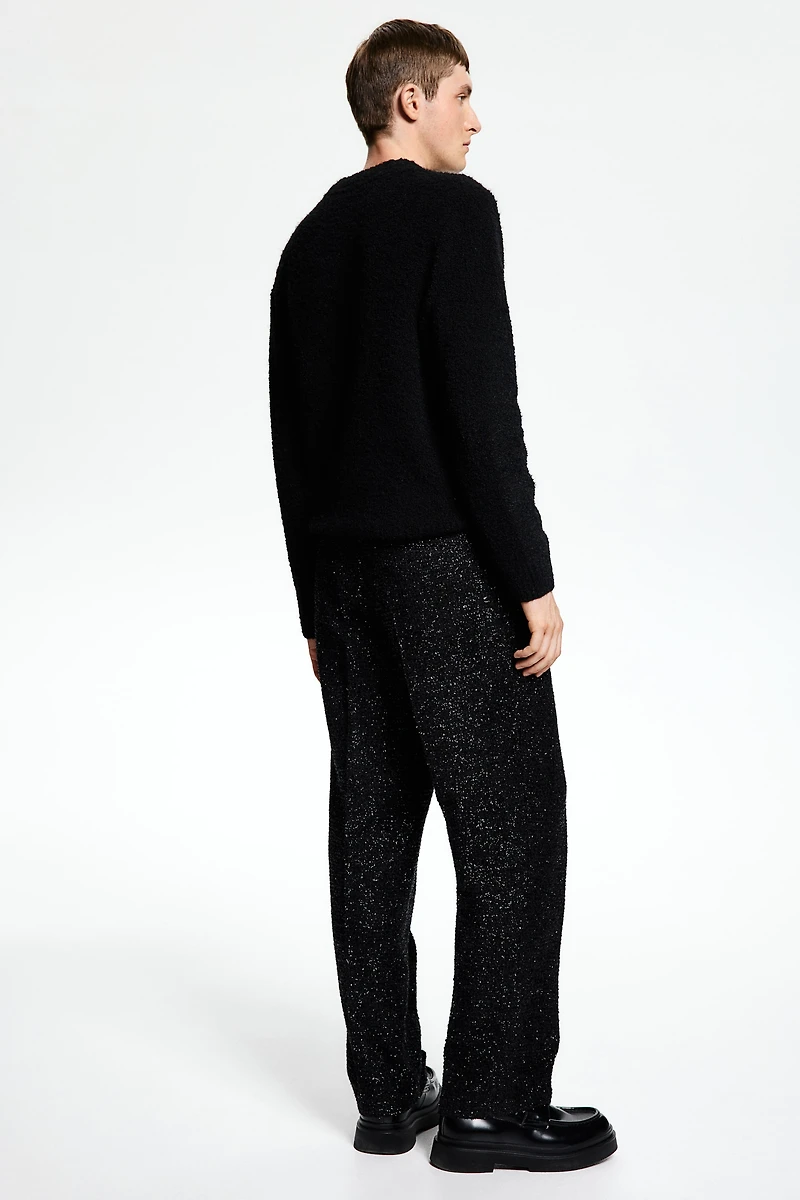 Relaxed Fit Glittery Tailored Pants