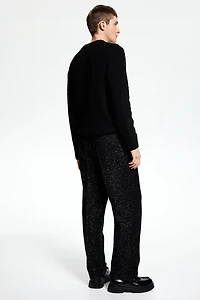Relaxed Fit Glittery Tailored Pants
