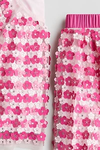 2-piece Sequined Top and Skirt Set