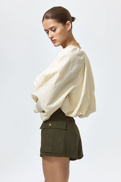 Cotton Twill Utility Shorts