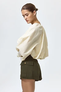 Cotton Twill Utility Shorts