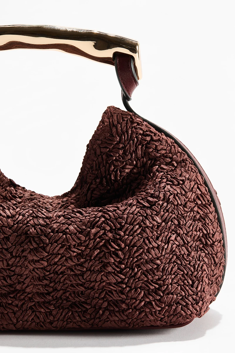 Metal-Handle Handbag