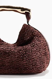 Metal-Handle Handbag