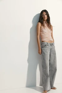Ruched Mesh Top