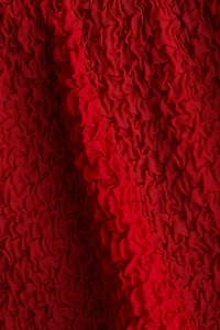 Bubble-Hem Bandeau Dress