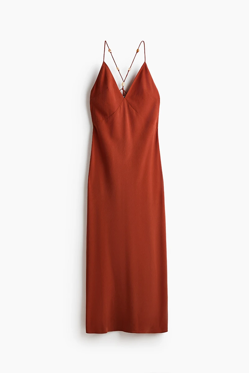 Bead-Detail Crêpe Dress