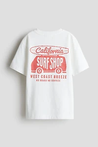 T-shirt en coton imprimé