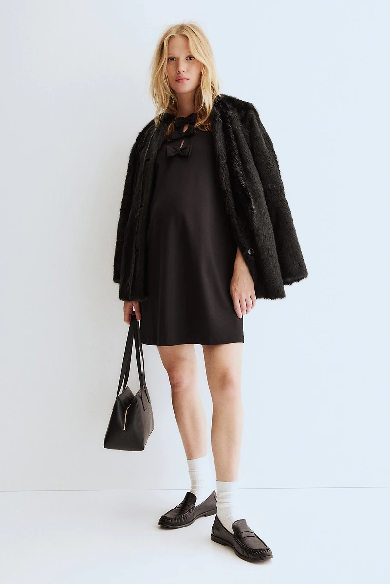 MAMA Bow-Detail Shift Dress