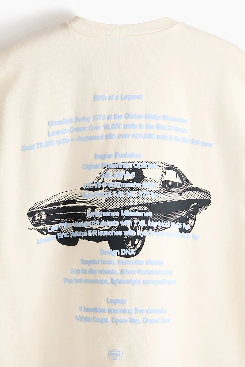 Oversized Printed Cotton T-Shirt