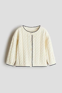 Pointelle-Knit Cardigan