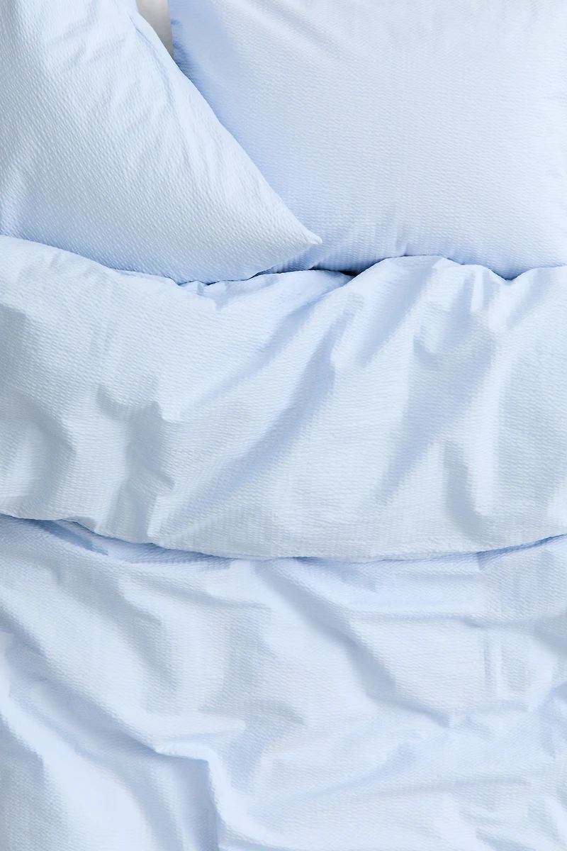 Seersucker King/Queen Duvet Cover Set