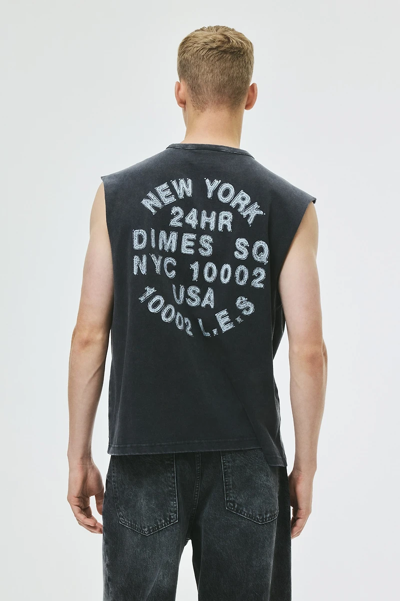 Loose-Fit Printed Tank Top