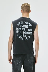 Loose-Fit Printed Tank Top