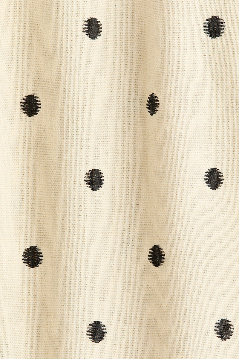 Linen-Blend Peplum Top