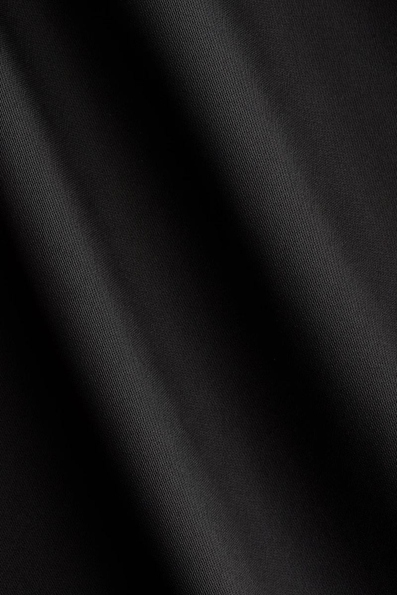 Shawl-Detail Satin Blouse