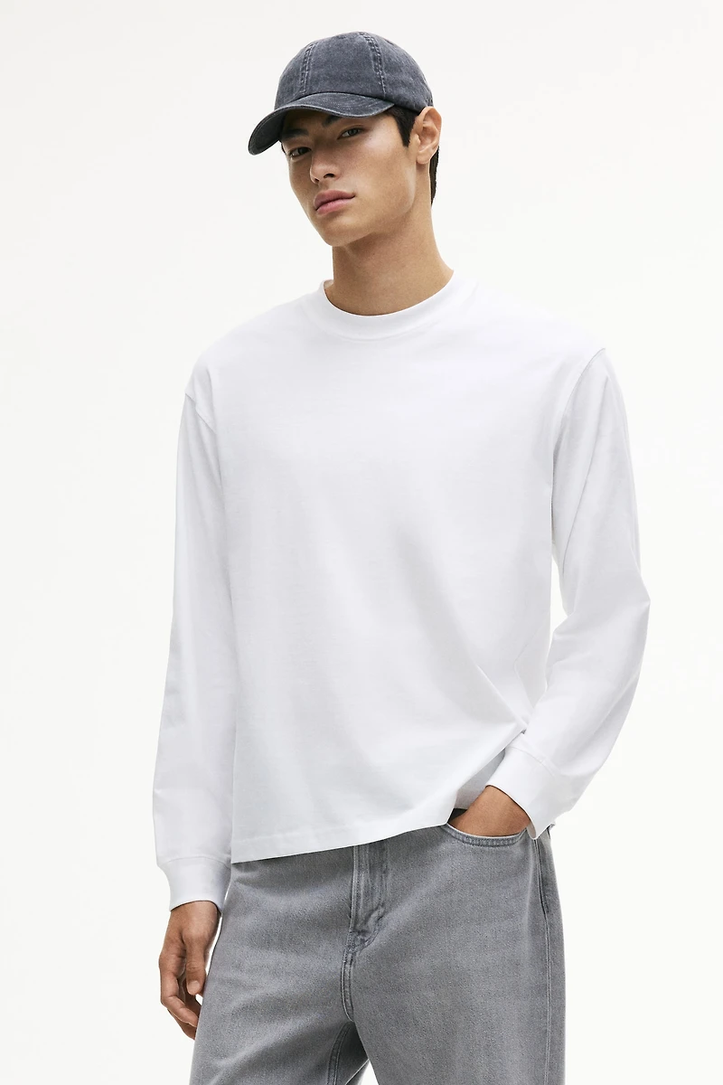 Loose-Fit Long-Sleeved Jersey Shirt