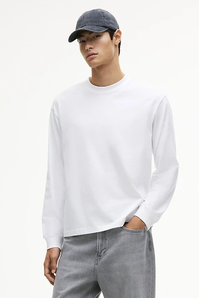 Loose-Fit Long-Sleeved Jersey Shirt