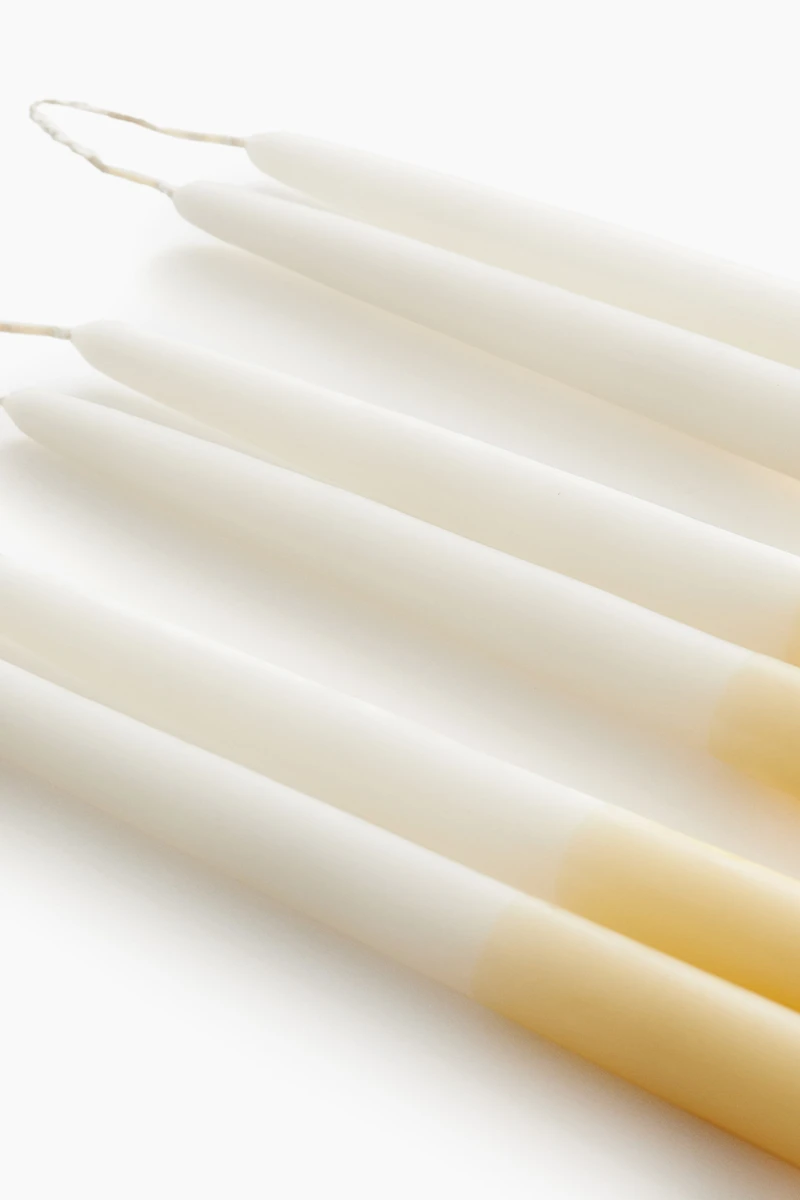6-pack Dip-Dye Taper Candles