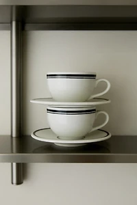 Lot de 2 tasses à cappuccino avec soucoupes