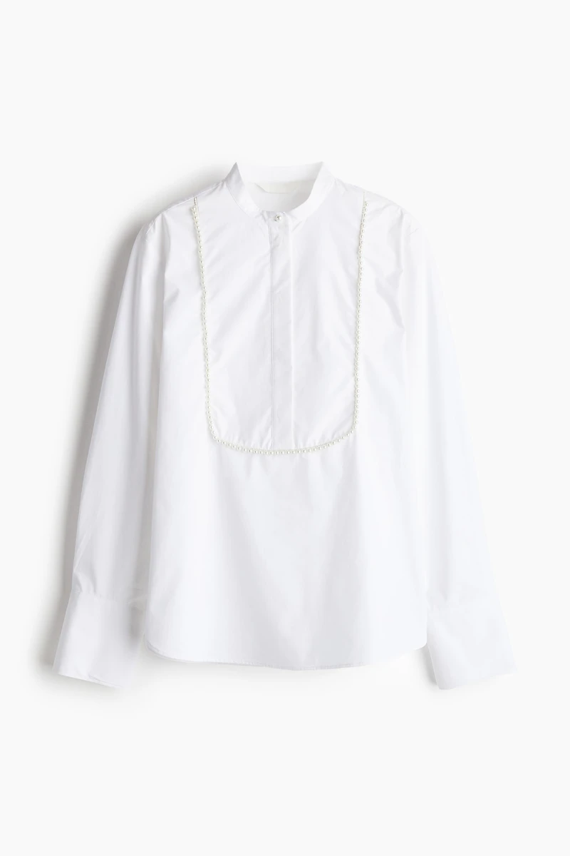 Chemise de tusedo ornée perles fantaisie