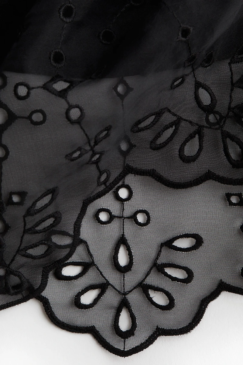 Organza Skirt with Eyelet Embroidery