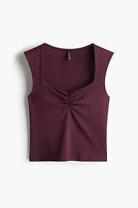 Gathered Sleeveless Top