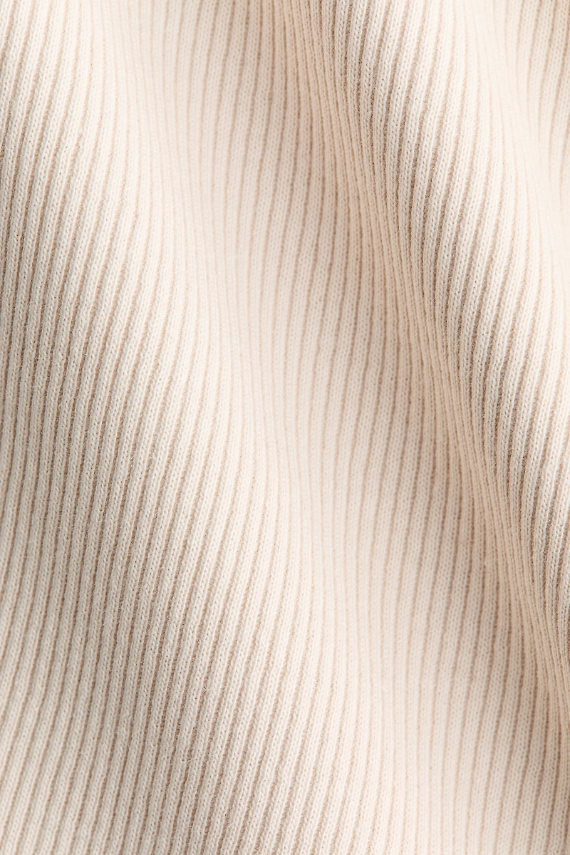 Rib-Knit Boat-Neck Top