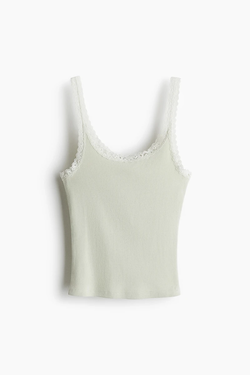 Lace-Trimmed Tank Top