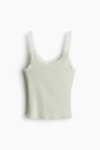 Lace-Trimmed Tank Top