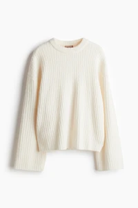 Rib-Knit Wool-Blend Sweater