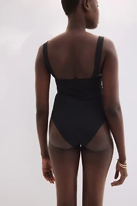 Padded-cup High Leg Swimsuit