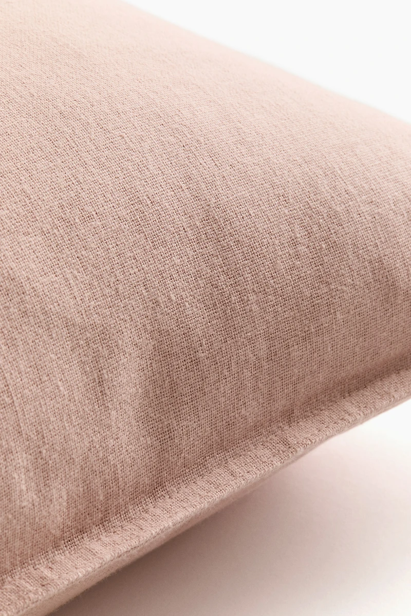 Housse de coussin en lin mélangé
