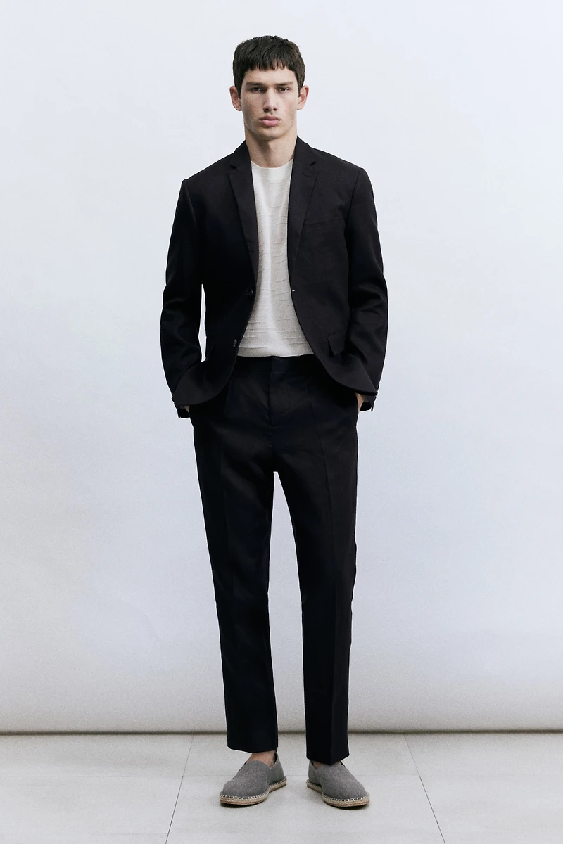 Slim-Fit Linen Jacket