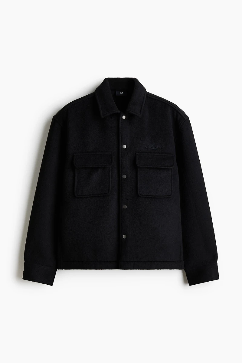 Wool-blend overshirt